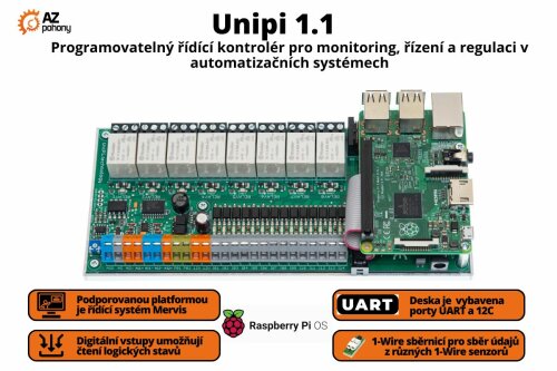 Unipi 1.1 - Programovatelný řídící kontrolér pro monitoring, řízení a regulaci v automatizačních systémech